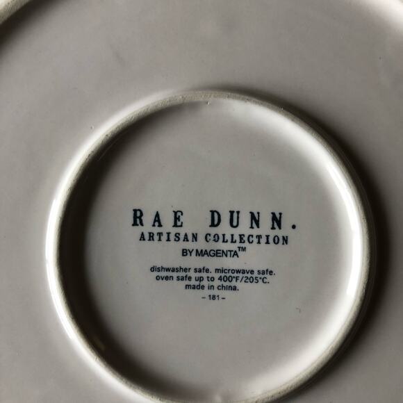Rae Dunn Eggcellent Ceramic Cream Color Pie Plate With Fluted Edges -  NWT - Picture 2 of 3